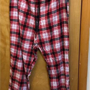 Victoria's Secret Kids Plaid Joggers in Red, Black, and White